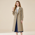 Gabardina larga de estilo coreano