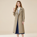 Gabardina larga de estilo coreano