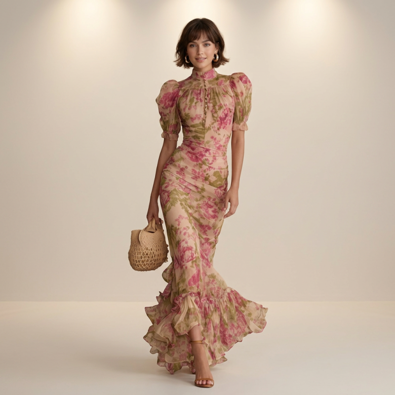 Vestido de moda plisado