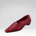 Zapatos de cuero elegantes con punta cuadrada