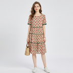 vestido suelto con estampado floral