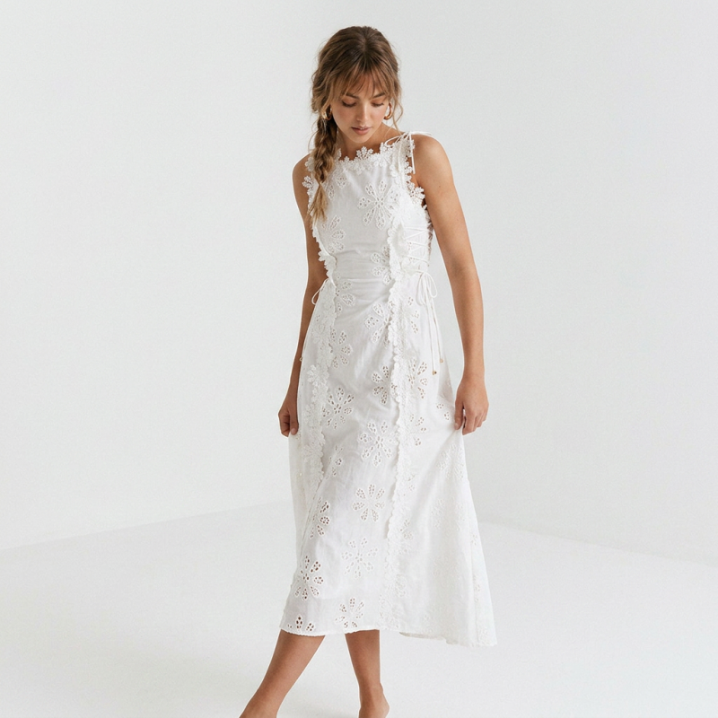 vestido de encaje francés