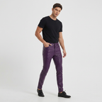 Pantalones de cuero de moto a la moda