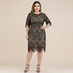 Vestido de encaje de largo medio