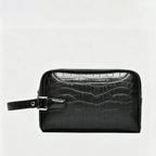 Bolso de mano para hombre con estampado de cocodrilo