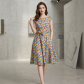 vestido floral sin mangas