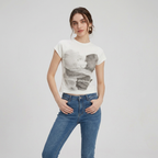 Camiseta de cuello redondo estilo americano