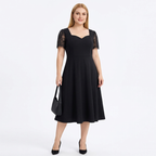Vestido con ribete de encaje
