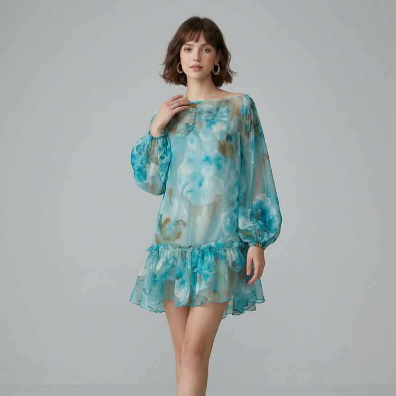Vestido con estampado tie-dye