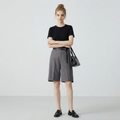 Pantalones cortos de traje gris
