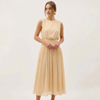 Elegante vestido sin mangas
