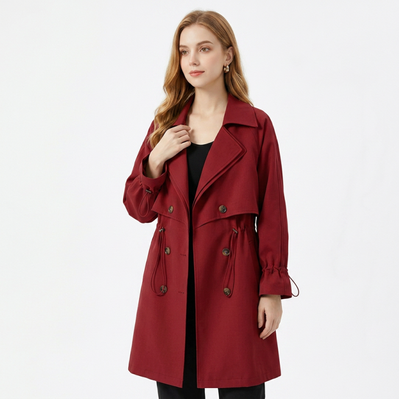 Gabardina holgada de estilo coreano