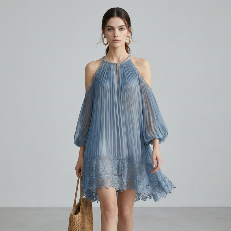 Vestido con los hombros descubiertos