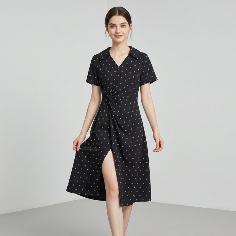 vestido con escote en V