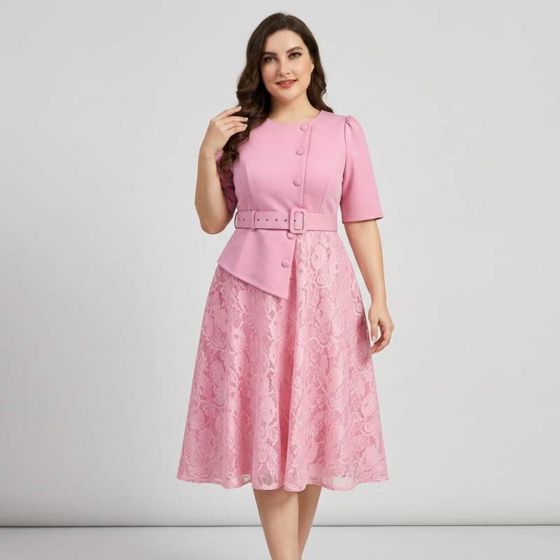 Vestido ajustado de dos piezas de imitación