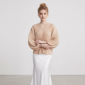 Blusa de gasa que ciñe la cintura Camiseta