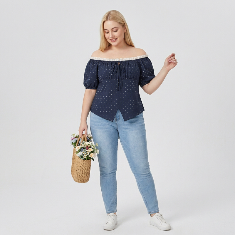 blusa de estilo francés
