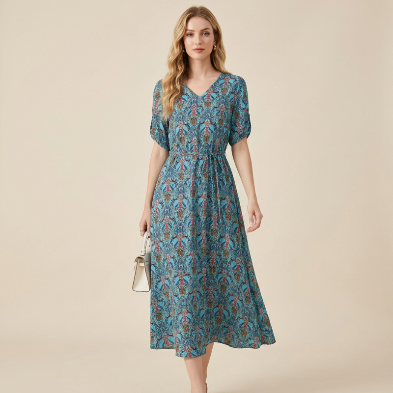 vestido floral vintage