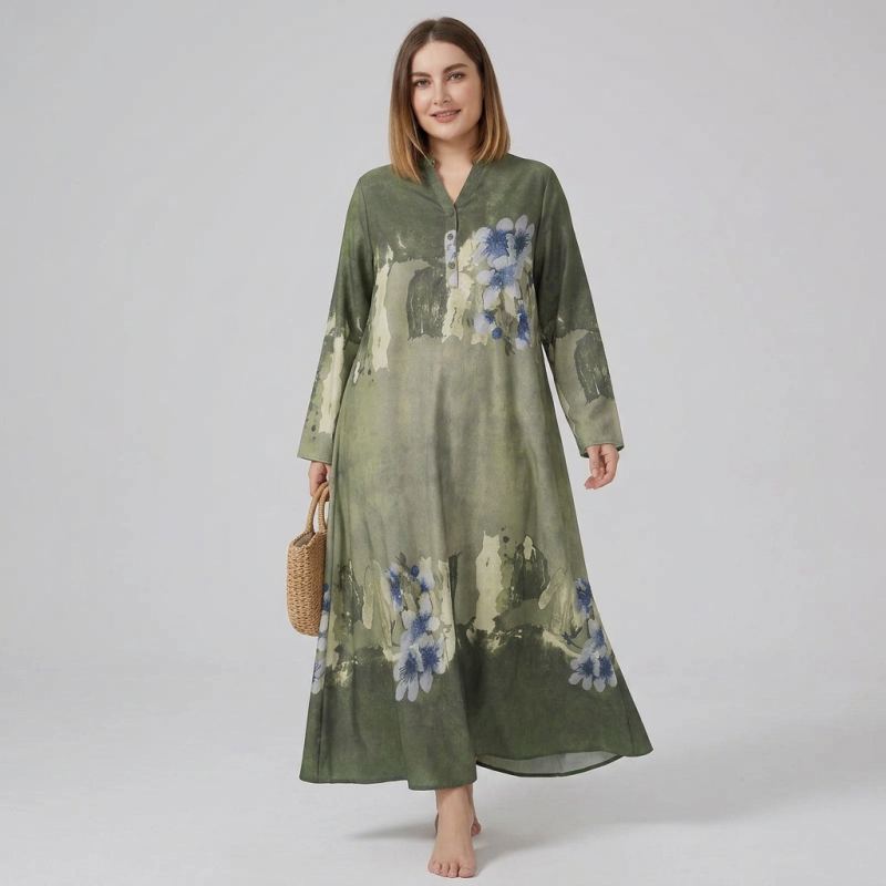 Vestido estampado holgado