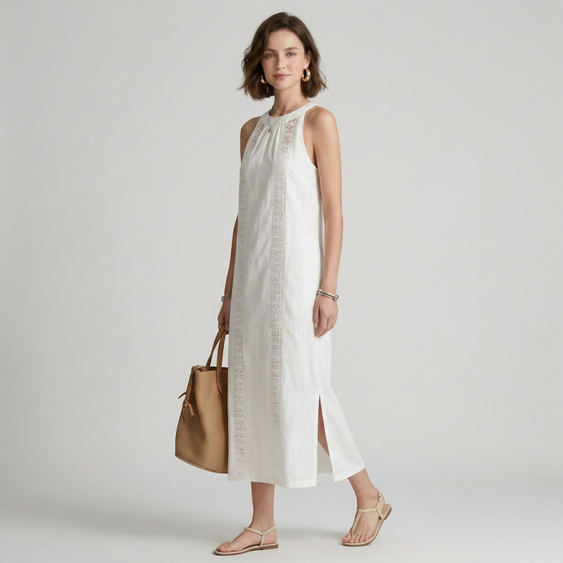 vestido de retazos de encaje