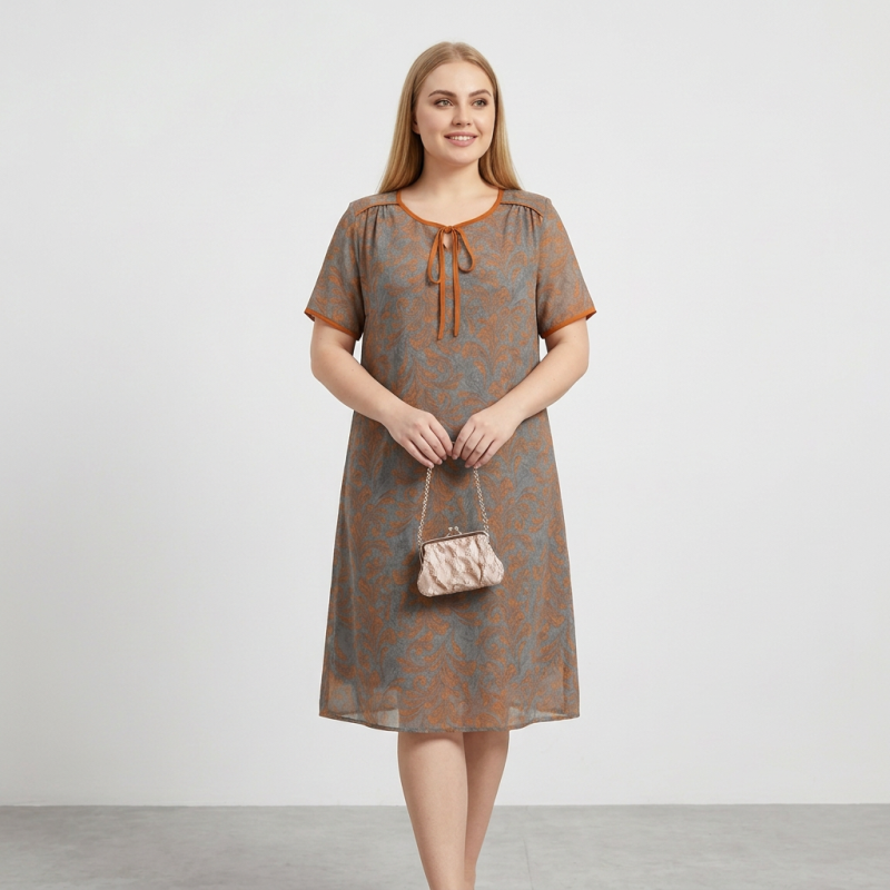 vestido informal con estampado floral