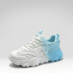 Zapatos de plataforma gruesos estilo "dad shoes" con degradado de color