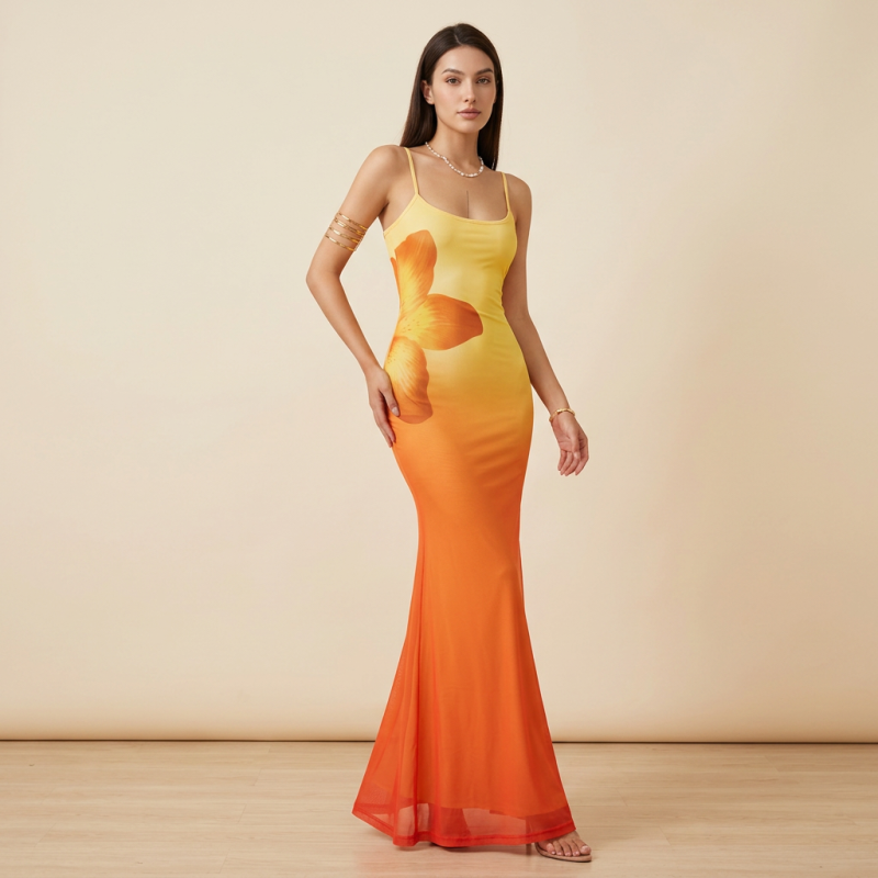 vestido ajustado degradado