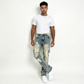 Pantalones vaqueros con flecos para hombre