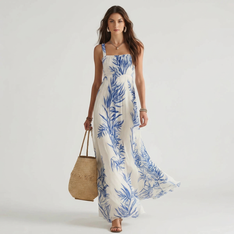 Vestido lencero elegante estilo resort