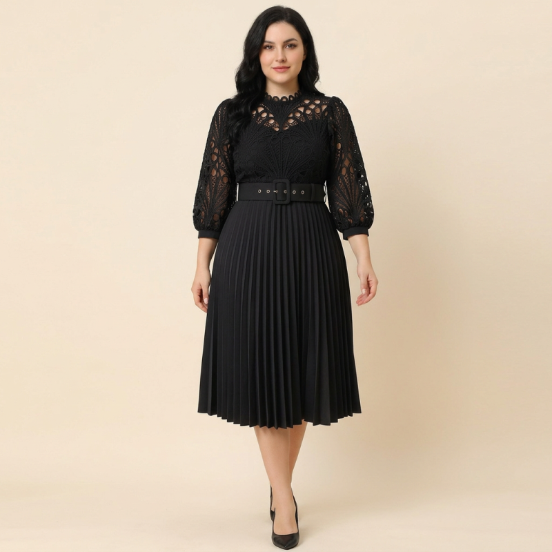 vestido de encaje de ganchillo