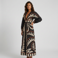 Vestido de moda con escote en V