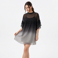 vestido de malla degradada