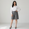 Pantalones cortos de traje informal de talle alto