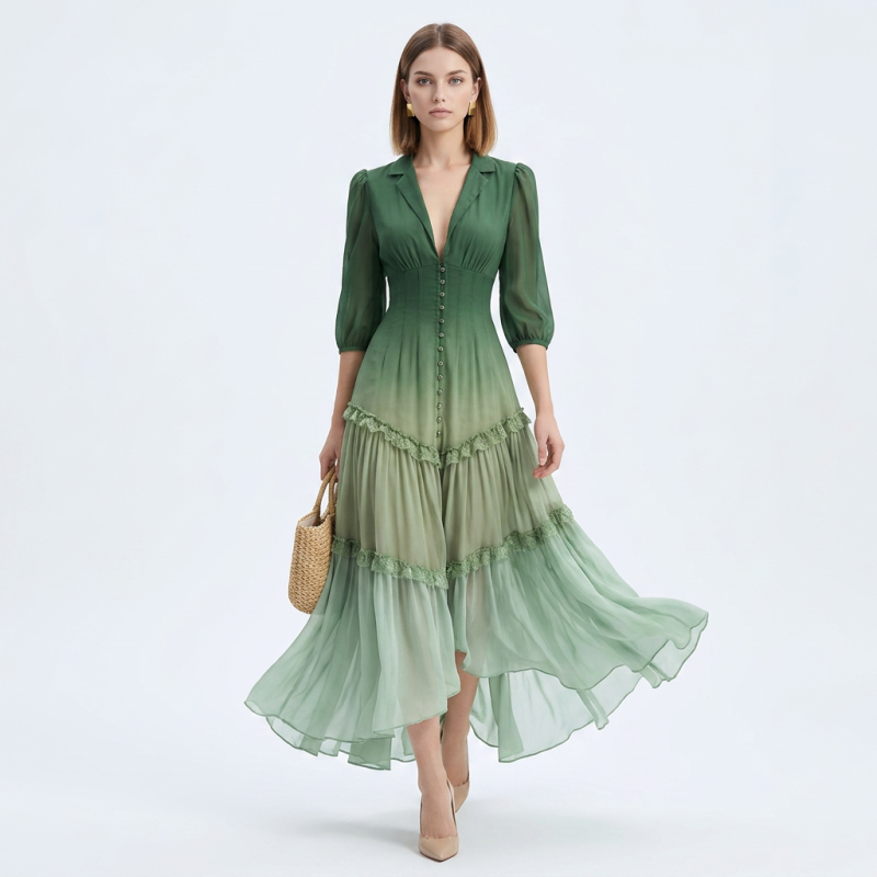 Vestido retro degradado