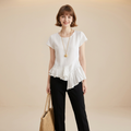 Camiseta elegante de corte irregular