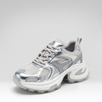 Zapatillas deportivas de malla con suela gruesa y estilo