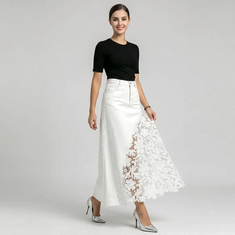 Elegante falda midi ajustada