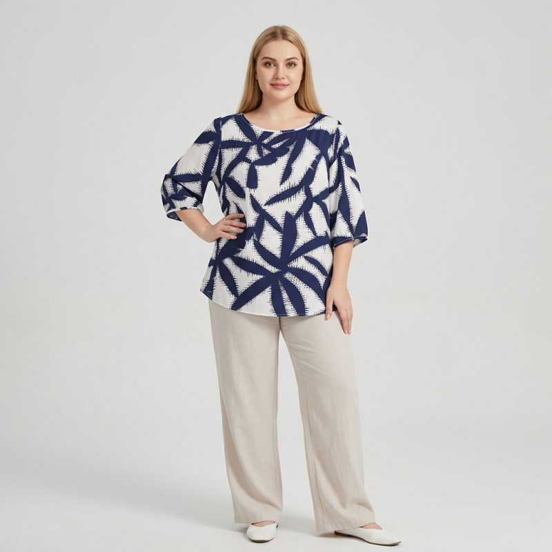 Camiseta adelgazante estampada