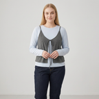Conjunto de dos piezas con top y bloques de color