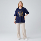 Camiseta de cuello redondo con pedrería