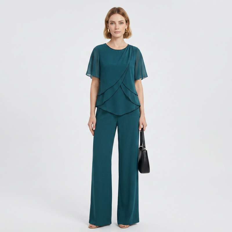 Conjunto de dos piezas de gasa a la moda