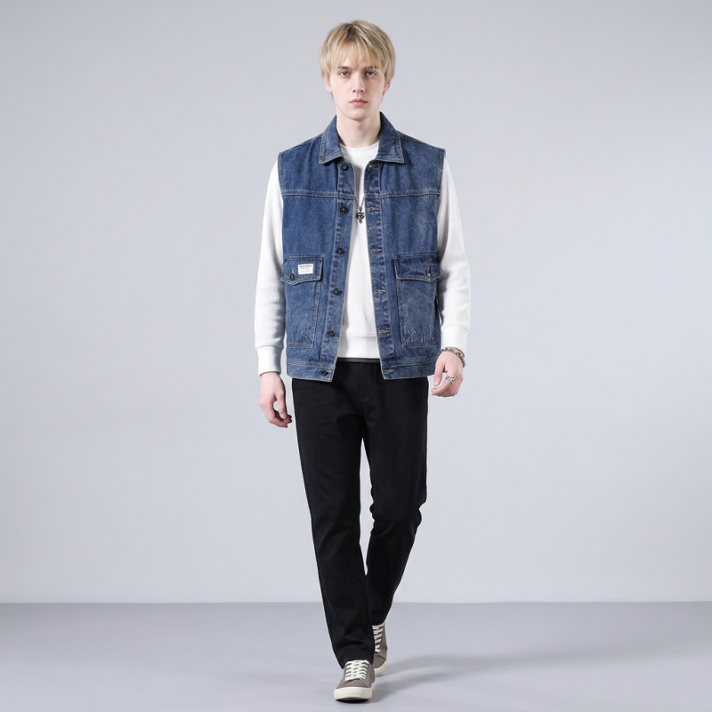 Chaleco de hombre a la moda
