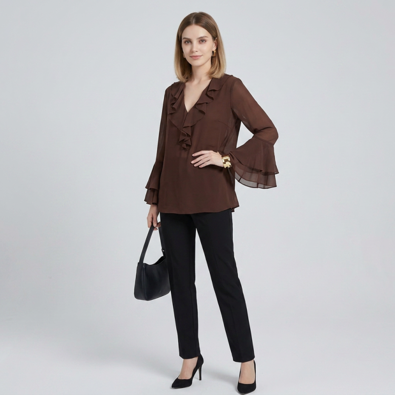 Camisa con volantes dulce