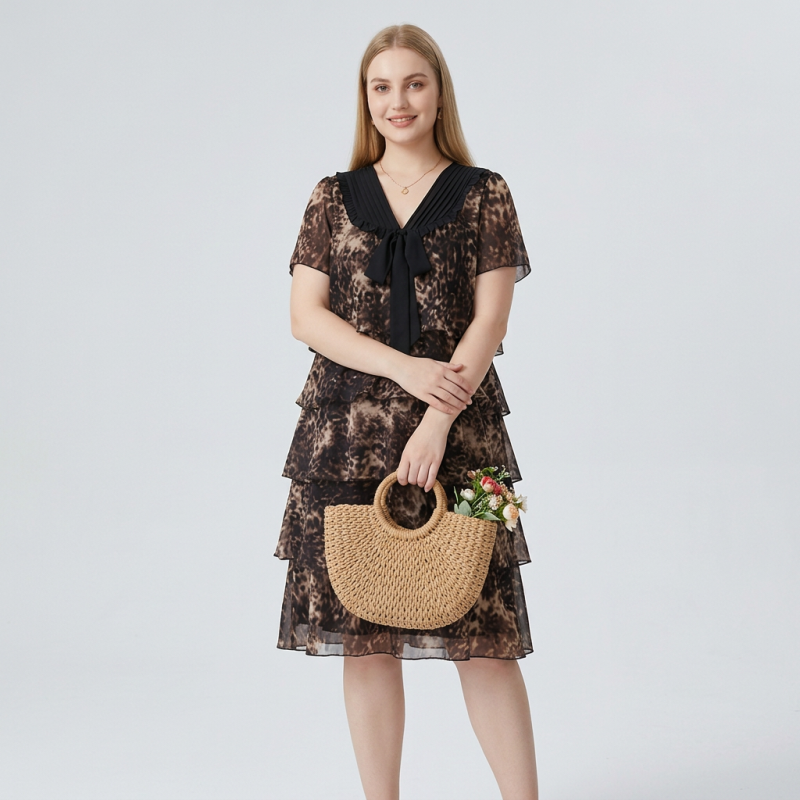 vestido de gasa floral