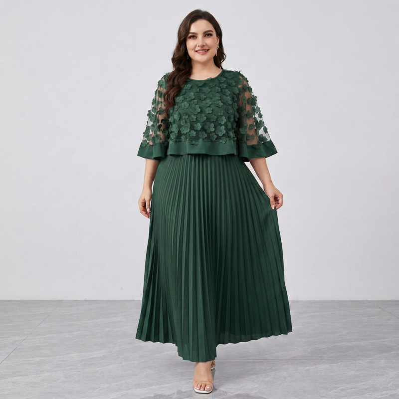 vestido con panel de capa