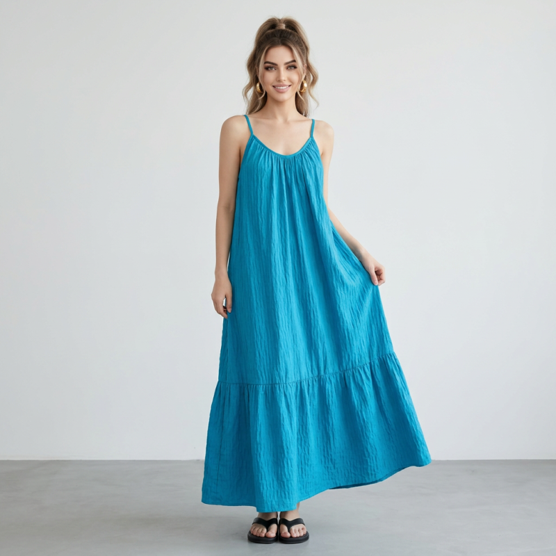 vestido lencero holgado
