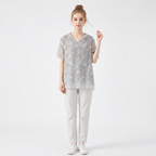 Top de jacquard de encaje