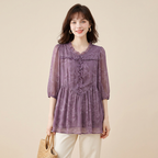 Elegante blusa morada