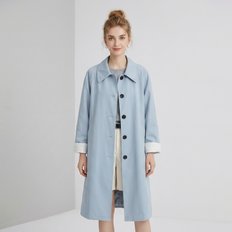 Gabardina elegante y sencilla