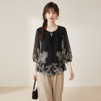 Top estampado holgado